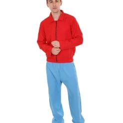 HPO Adult Men's Fry Costume | Red & Blue Cosplay Costume