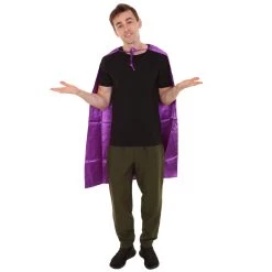 HPO Adult Men's Superhero Cape With Mask Set Costume | Multiple Color Options Halloween Costume