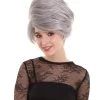 BC Adult Women's Grey Color Straight Updo Trendy Wig