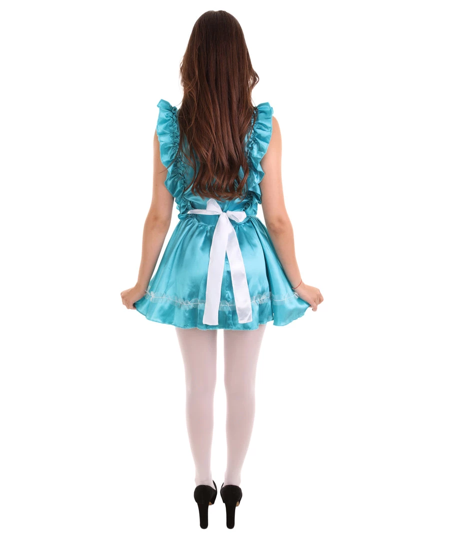 HPO Adult Women's Naught French Maid Uniform Costume | Lake Blue Cosplay Costume 4 HPO Adult Women's Naught French Maid Uniform Costume | Lake Blue Cosplay Costume