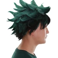 BC Adult Men's Dark Green Color Spiked Cosplay Wig 13 BC Adult Men's Dark Green Color Spiked Cosplay Wig