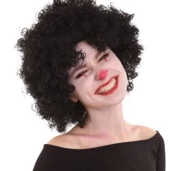 BC Clown Collection | Women's Black Color Curly Afro Clown Wig