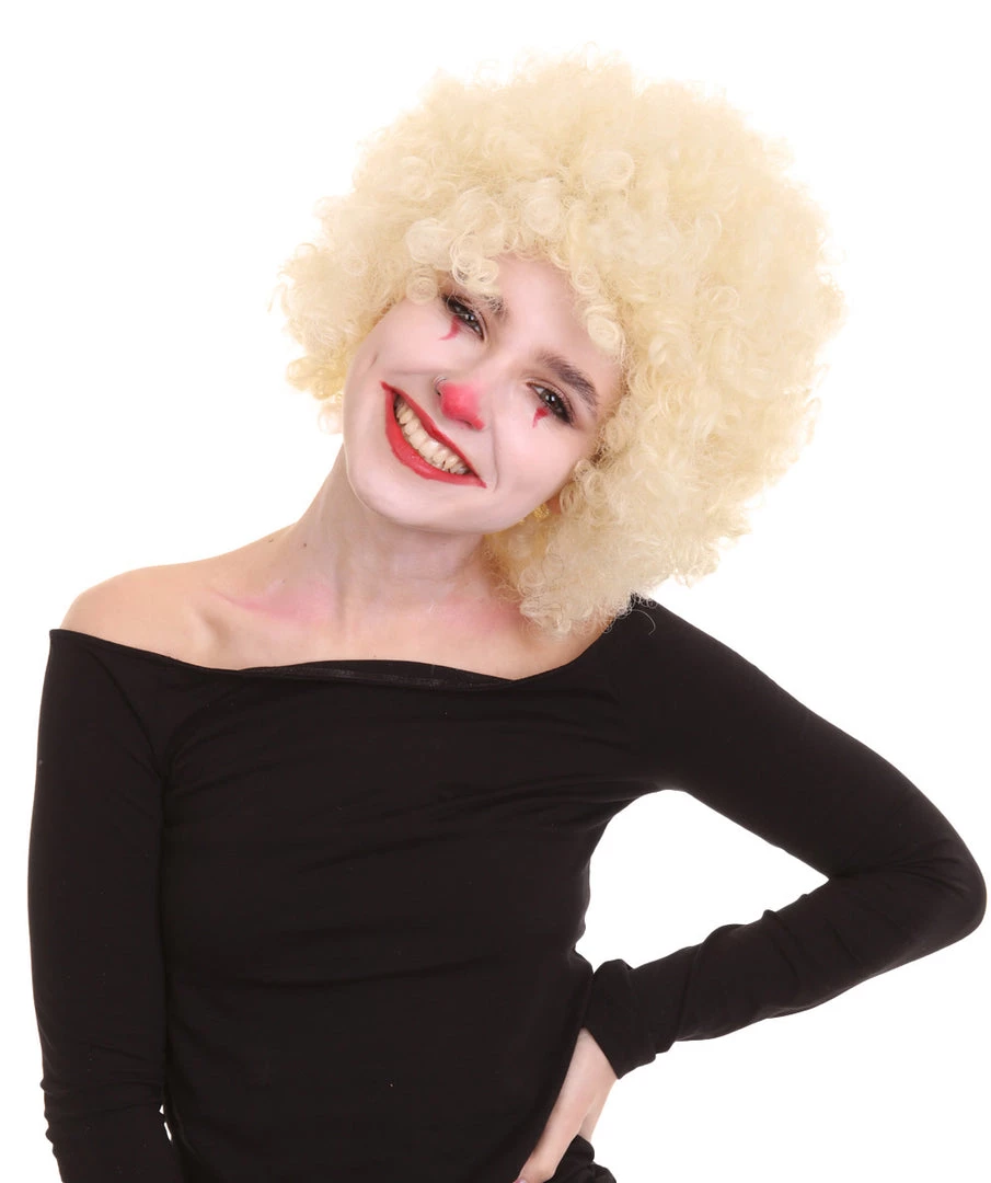 BC Clown Collection | Women's Blonde Color Curly Afro Clown Wig 6 BC Clown Collection | Women's Blonde Color Curly Afro Clown Wig