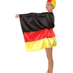 FLAGWIGS Adult Women's Celebratory German Flag Dress Costume | Patriotic Cosplay Costume