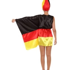 FLAGWIGS Adult Women's Celebratory German Flag Dress Costume | Patriotic Cosplay Costume