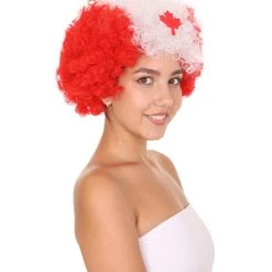 FLAGWIGS Canada Afro Wig | Super Size Jumbo Maple Leaf Wig 14 FLAGWIGS Canada Afro Wig | Super Size Jumbo Maple Leaf Wig