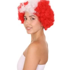 FLAGWIGS Canada Afro Wig | Super Size Jumbo Maple Leaf Wig