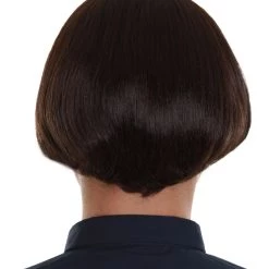 BC Adult Men's Dark Brown Color Straight Retro Bowl Wig