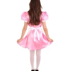 HPO Adult Women's French Apron Maid Uniform Costume | Light Pink Cosplay Costume