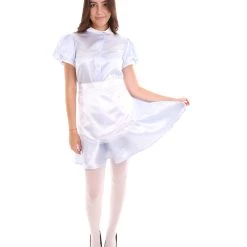 HPO Adult Women's French Apron Maid Uniform Costume | Light Blue Cosplay Costume