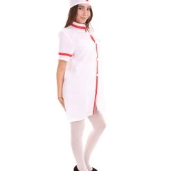 HPO Adult Women's Nurse Costume | White & Red Cosplay Costume 9 HPO Adult Women's Nurse Costume | White & Red Cosplay Costume