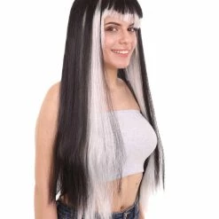 HPO Two-Toned Gothic Vampire Mens Wig | Sexy Cosplay Party Halloween Wig | Premium Breathable Capless Cap Women's