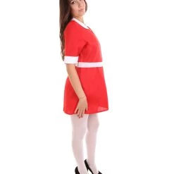 HPO Adult Women's Annie Dress Costume | Red Cosplay Costume