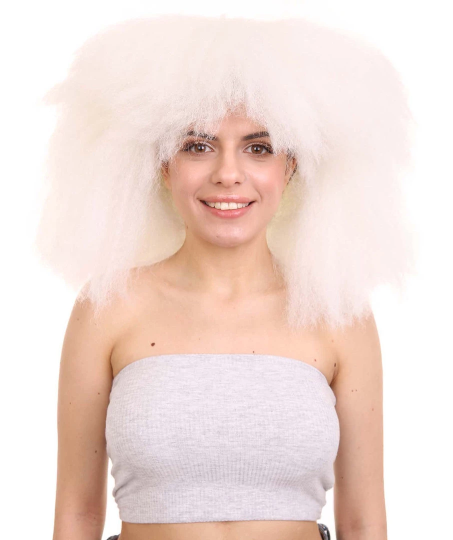 HPO Extra Large Australian Singer Bob Womens Wigs | White Bob Pop Star Wigs | Premium Breathable Capless Cap Men's 1 HPO Extra Large Australian Singer Bob Womens Wigs | White Bob Pop Star Wigs | Premium Breathable Capless Cap Men's