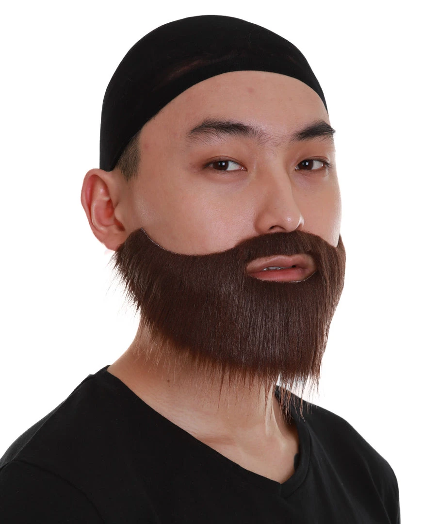 HPO Sleek Beard | Men's Brown Color Straight Thick Sleek Beard 3 HPO Sleek Beard | Men's Brown Color Straight Thick Sleek Beard