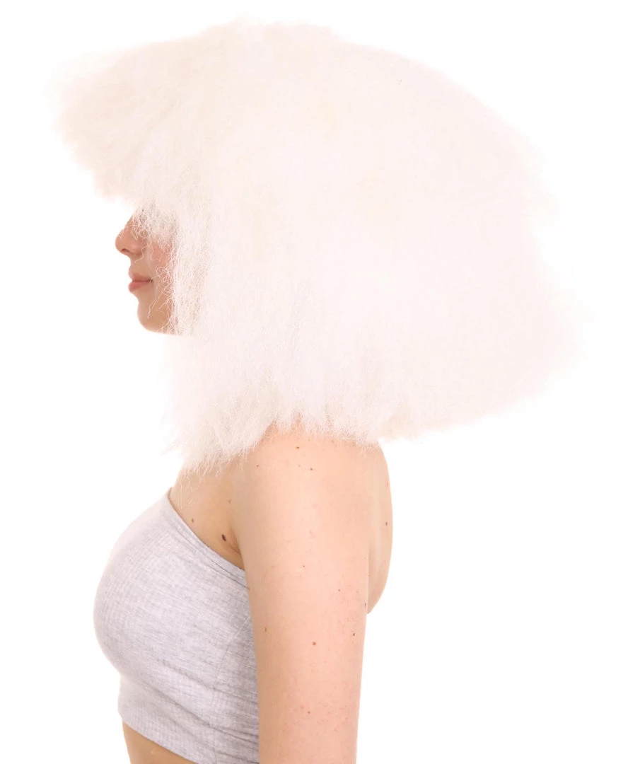 HPO Extra Large Australian Singer Bob Womens Wigs | White Bob Pop Star Wigs | Premium Breathable Capless Cap Men's 3 HPO Extra Large Australian Singer Bob Womens Wigs | White Bob Pop Star Wigs | Premium Breathable Capless Cap Men's