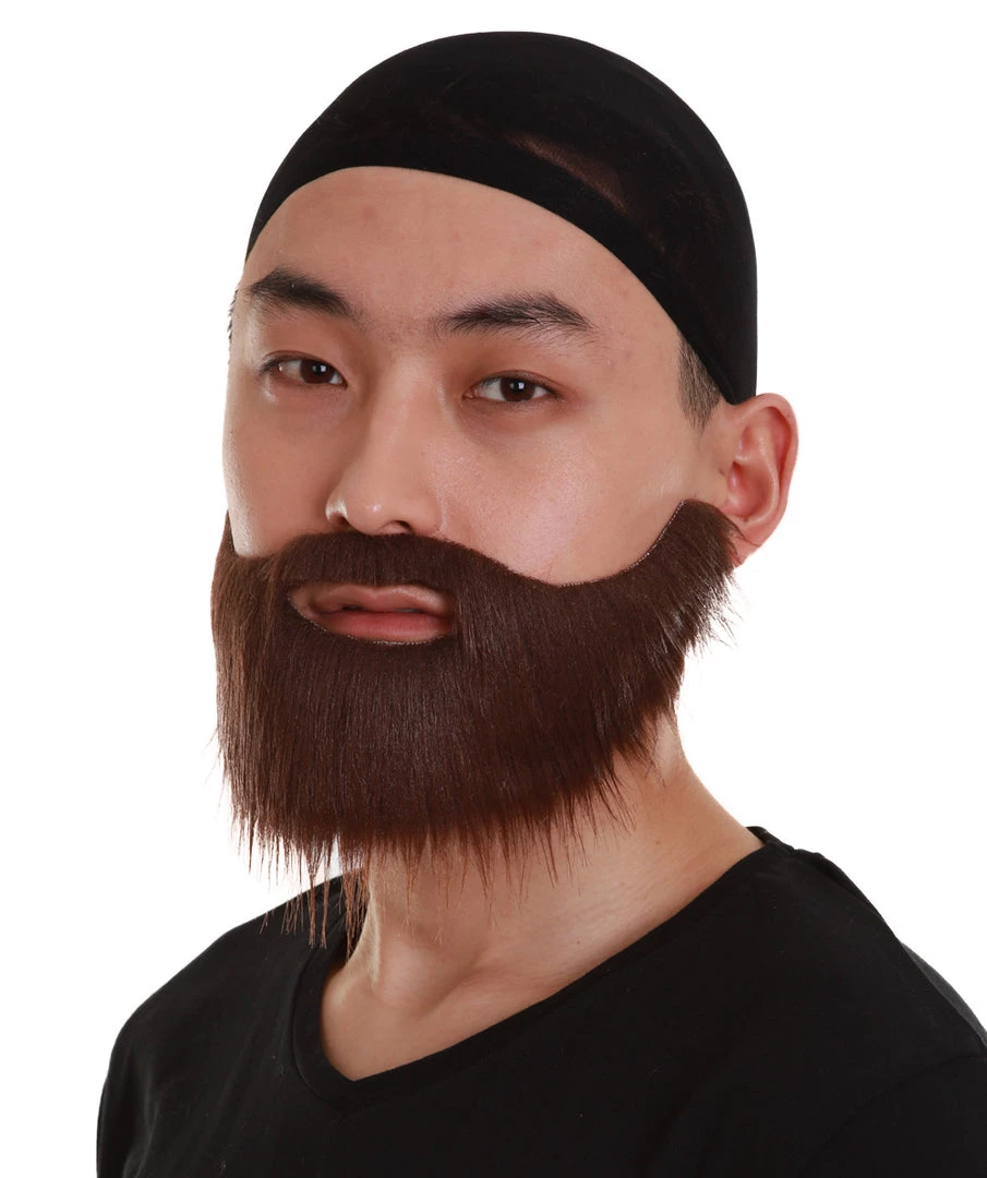 HPO Sleek Beard | Men's Brown Color Straight Thick Sleek Beard 2 HPO Sleek Beard | Men's Brown Color Straight Thick Sleek Beard