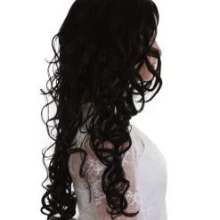 BC Adult Women's Black Color Curly Medium Length Trendy Wig