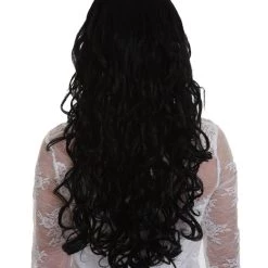 BC Adult Women's Black Color Curly Medium Length Trendy Wig