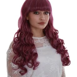 BC Adult Women's Red Color Curly Long Length Trendy Wig