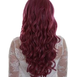 BC Adult Women's Red Color Curly Long Length Trendy Wig