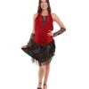 HPO Adult Women's Wild Vamp Costume | Red & Black Halloween Costume