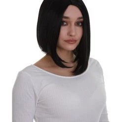 BC Natural Silk Bob | Women's Black Color Straight Shoulder Length Trendy Natural Silk Bob Wig 15 BC Natural Silk Bob | Women's Black Color Straight Shoulder Length Trendy Natural Silk Bob Wig