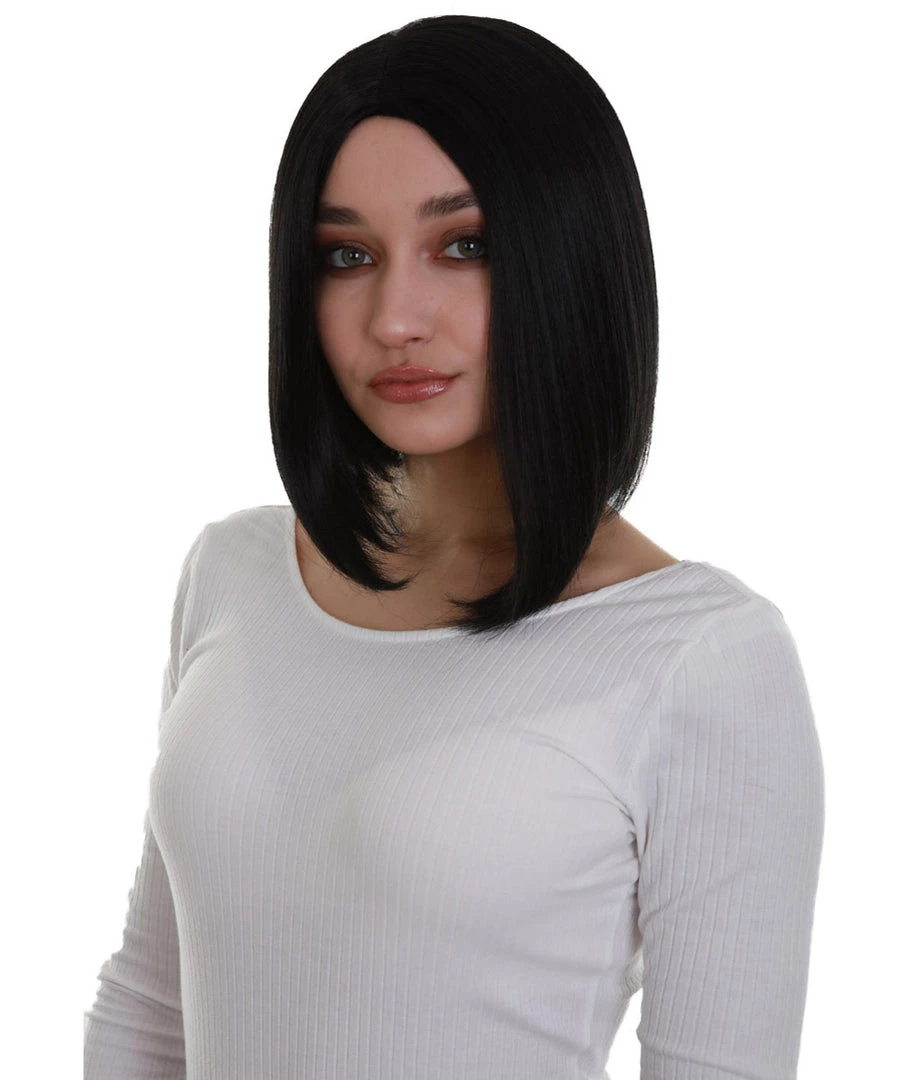 BC Natural Silk Bob | Women's Black Color Straight Shoulder Length Trendy Natural Silk Bob Wig 3 BC Natural Silk Bob | Women's Black Color Straight Shoulder Length Trendy Natural Silk Bob Wig