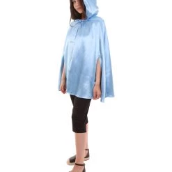 HPO Adult Women's Reversible Hooded Short Cape Costume | Multiple Color Option Halloween Costume