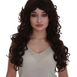 BC Adult Women's Brown Color Curly Medium Length Trendy Wig