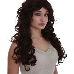 BC Adult Women's Brown Color Curly Medium Length Trendy Wig 14 BC Adult Women's Brown Color Curly Medium Length Trendy Wig