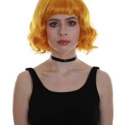 BC Adult Women's Gold Color Wavy Shoulder Length Trendy Wig
