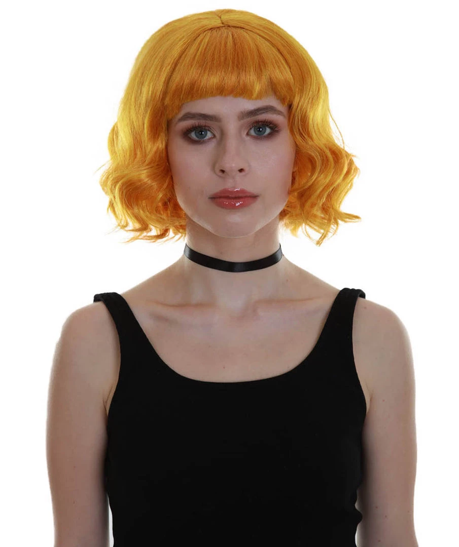 BC Adult Women's Gold Color Wavy Shoulder Length Trendy Wig 1 BC Adult Women's Gold Color Wavy Shoulder Length Trendy Wig