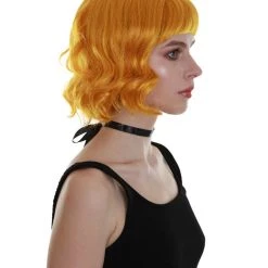 BC Adult Women's Gold Color Wavy Shoulder Length Trendy Wig 11 BC Adult Women's Gold Color Wavy Shoulder Length Trendy Wig