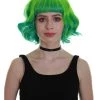BC Ray Of Light | Women's Green Color Wavy Shoulder Length Trendy Ray Of Light Wig