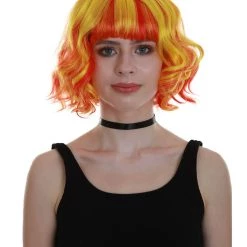 BC Ray Of Light | Women's Orange Color Wavy Shoulder Length Trendy Ray Of Light Wig