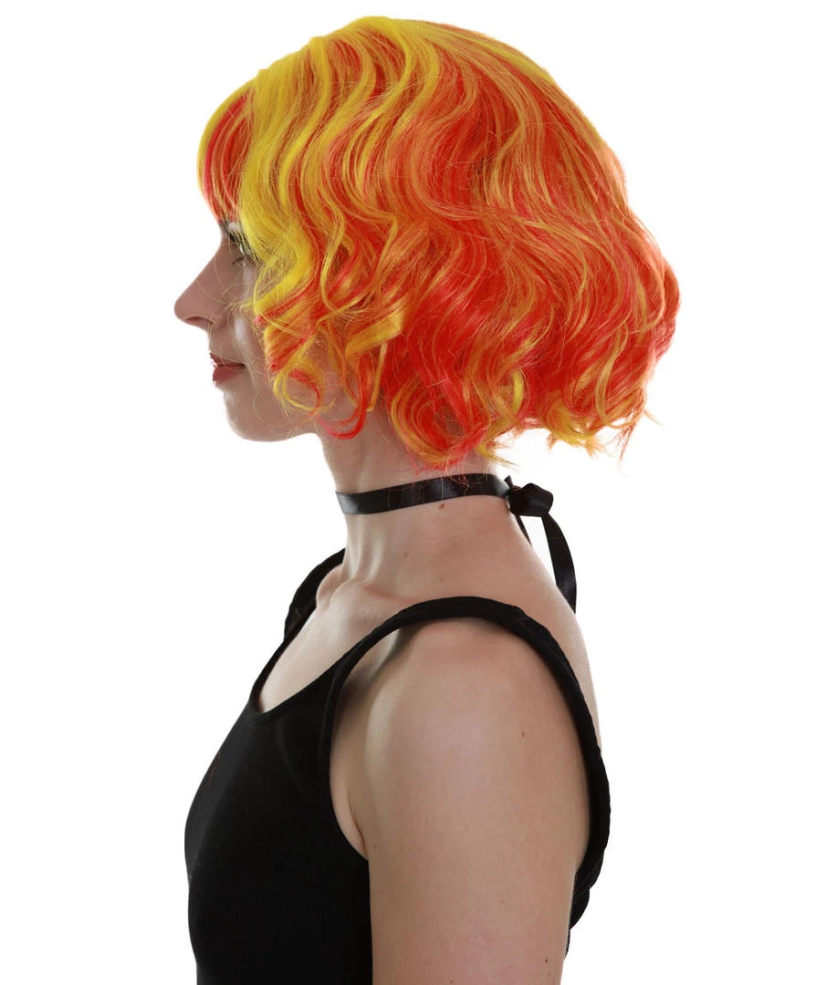 BC Ray Of Light | Women's Orange Color Wavy Shoulder Length Trendy Ray Of Light Wig 3 BC Ray Of Light | Women's Orange Color Wavy Shoulder Length Trendy Ray Of Light Wig