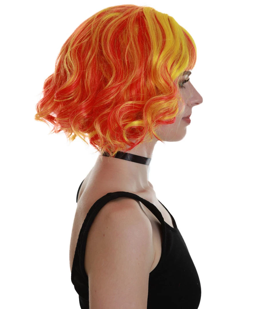 BC Ray Of Light | Women's Orange Color Wavy Shoulder Length Trendy Ray Of Light Wig 5 BC Ray Of Light | Women's Orange Color Wavy Shoulder Length Trendy Ray Of Light Wig