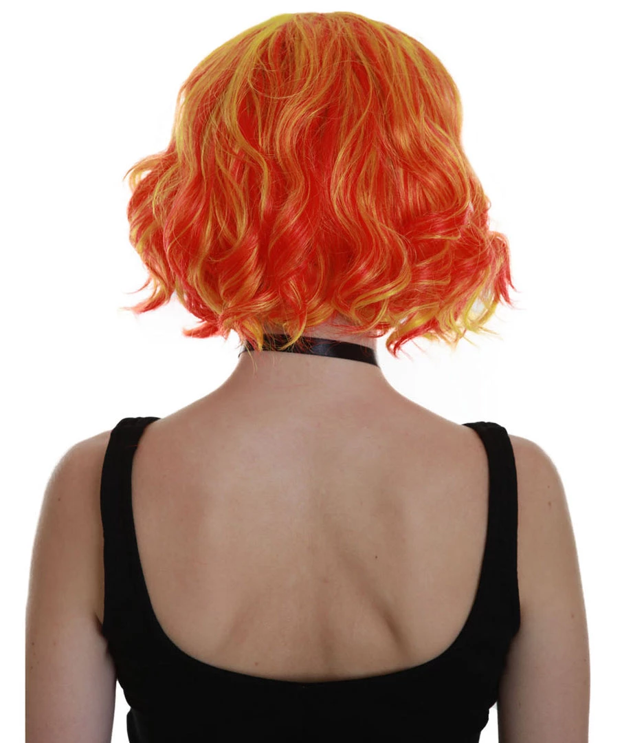 BC Ray Of Light | Women's Orange Color Wavy Shoulder Length Trendy Ray Of Light Wig 4 BC Ray Of Light | Women's Orange Color Wavy Shoulder Length Trendy Ray Of Light Wig