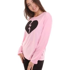 HPO Adult Women's My Heart Is Broken Long Sleeve Costume | Lt. Pink Cosplay Costume