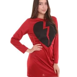 HPO Adult Women's My Heart Is Broken Wine Dress Costume | Red Cosplay Costume 11 HPO Adult Women's My Heart Is Broken Wine Dress Costume | Red Cosplay Costume