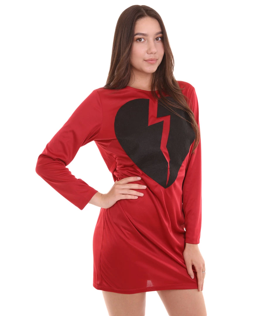 HPO Adult Women's My Heart Is Broken Wine Dress Costume | Red Cosplay Costume 5 HPO Adult Women's My Heart Is Broken Wine Dress Costume | Red Cosplay Costume