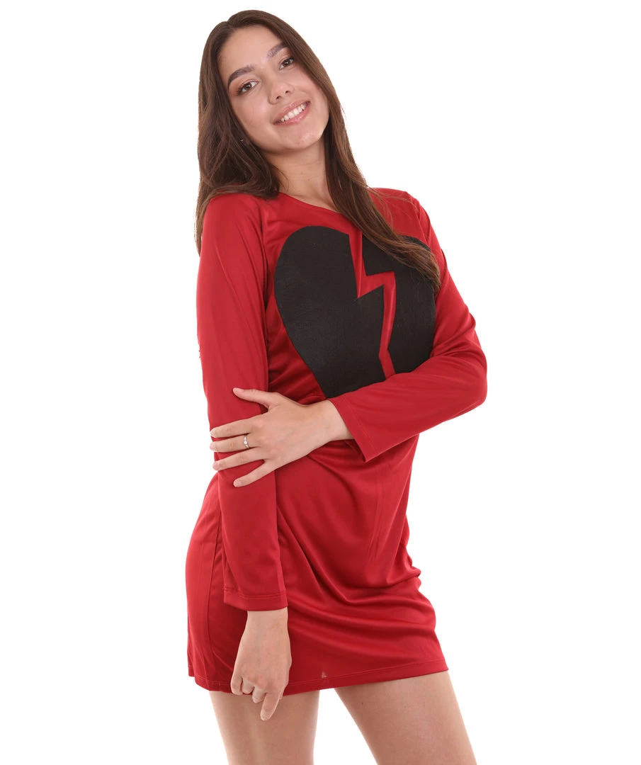 HPO Adult Women's My Heart Is Broken Wine Dress Costume | Red Cosplay Costume 6 HPO Adult Women's My Heart Is Broken Wine Dress Costume | Red Cosplay Costume