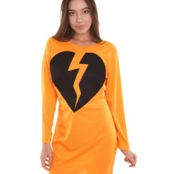 HPO Adult Women's My Heart Is Broken Dress Costume | Orange Cosplay Costume