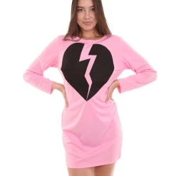 HPO Adult Women's My Heart Is Broken Dress Costume | Pink Cosplay Costume