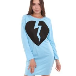 HPO Adult Women's My Heart Is Broken Costume | Lt. Blue Cosplay Costume