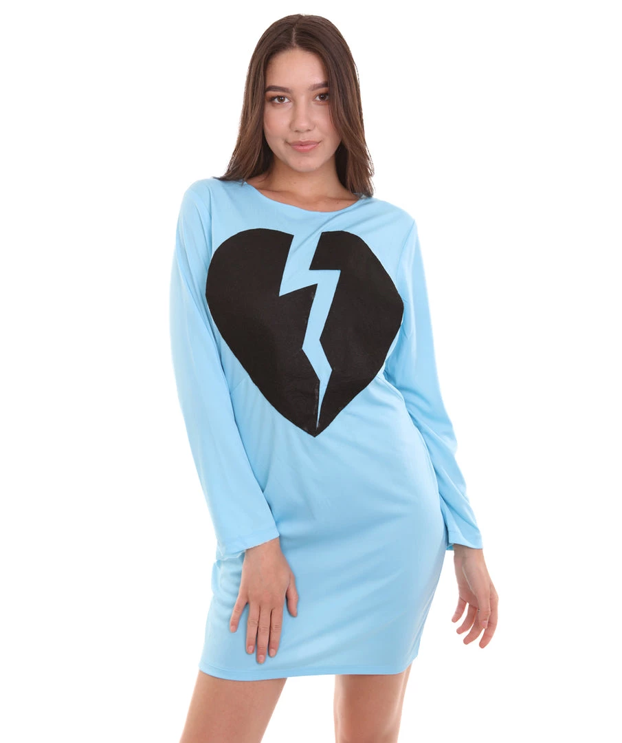 HPO Adult Women's My Heart Is Broken Costume | Lt. Blue Cosplay Costume 1 HPO Adult Women's My Heart Is Broken Costume | Lt. Blue Cosplay Costume