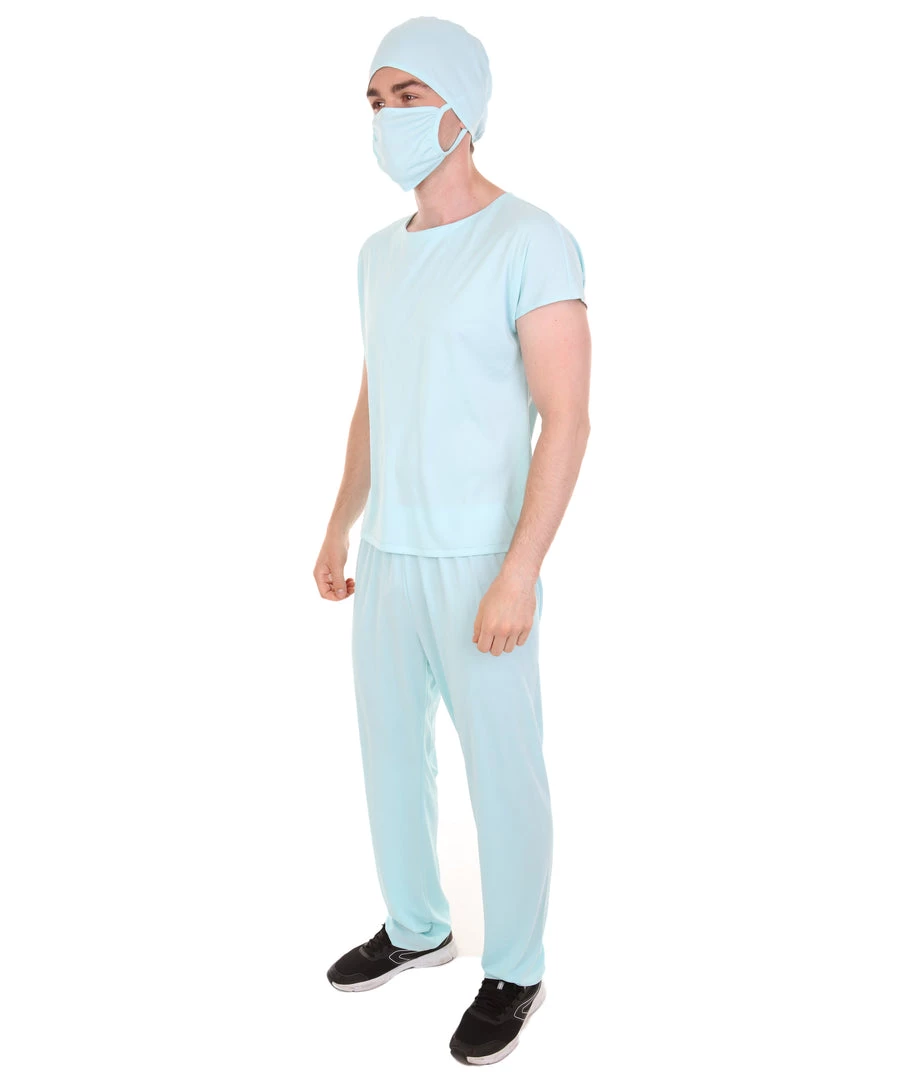 HPO Adult Men's E.R. Doctor Costume | Blue Cosplay Costume 2 HPO Adult Men's E.R. Doctor Costume | Blue Cosplay Costume