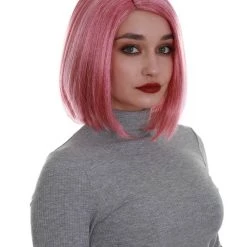 BC Introverted Bob | Women's Rose Gold Color Straight Shoulder Length Trendy Introverted Bob Wig