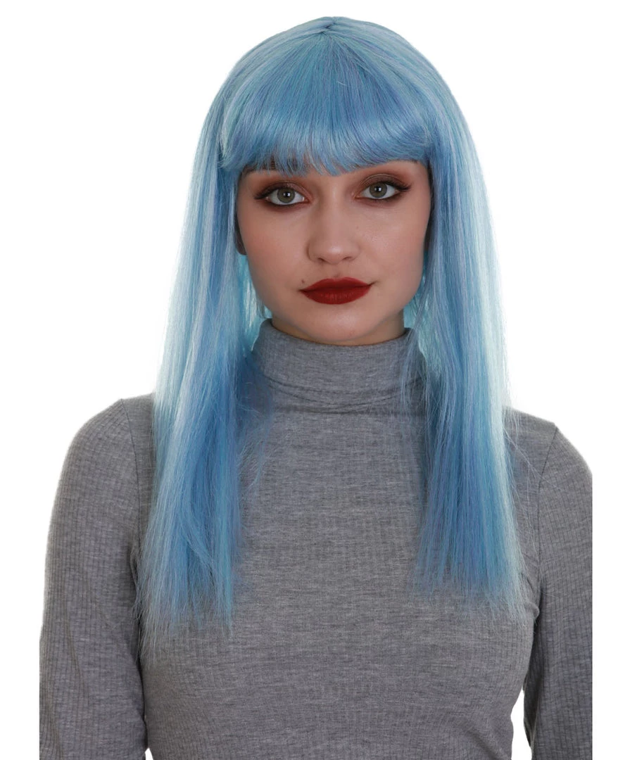 BC Dreamcicle | Women's Icy Blue Color Straight Shoulder Length Trendy Dreamcicle Wig 1 BC Dreamcicle | Women's Icy Blue Color Straight Shoulder Length Trendy Dreamcicle Wig